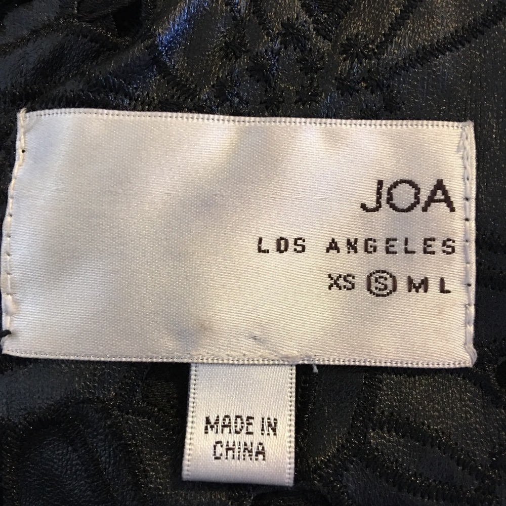 JOA LA Anthro laser cut black shift dress - Picture 7 of 8